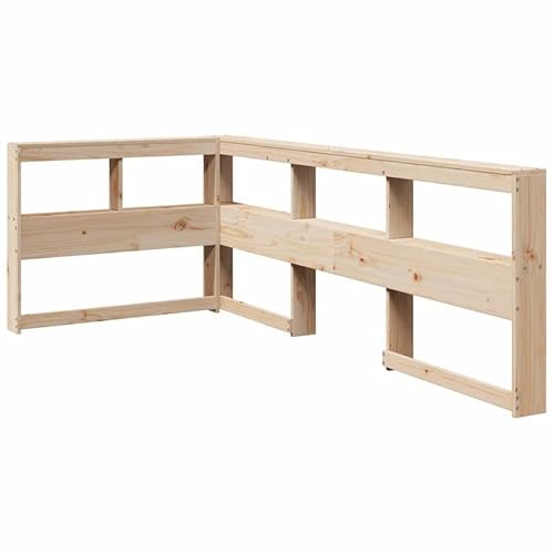 Eleganz Kopfteil mit Bücherregal L-Form 100 cm aus Massivholz Kiefer - Platzsparendes Bettgestell mit Stauraum für Bücher & Deko - Ideal für kleine Räume Eleganz Kopfteil mit Bücherregal L-Form 100 cm aus Massivholz Kiefer - Platzsparendes Bettgestell mit Stauraum für Bücher & Deko - Ideal für kleine Räume von Eleganz