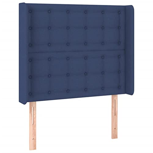 Eleganz Kopfteil mit Ohren – Blaues Stoffkopfteil 93x16x118/128 cm für Betten & Schlafzimmer, Hochwertiger Bezug & Bequeme Unterstützung, Ideal für Moderne Wohnräume Eleganz Kopfteil mit Ohren – Blaues Stoffkopfteil 93x16x118/128 cm für Betten & Schlafzimmer, Hochwertiger Bezug & Bequeme Unterstützung, Ideal für Moderne Wohnräume von Eleganz