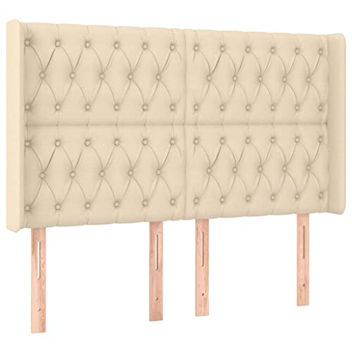 Eleganz Kopfteil mit Ohren Creme 147x16x118/128 cm - Stoff Kopfteil für Betten, Luxus Design, Hochwertiger Stoff, Ideal für Schlafzimmer & Wohnbereich Eleganz Kopfteil mit Ohren Creme 147x16x118/128 cm - Stoff Kopfteil für Betten, Luxus Design, Hochwertiger Stoff, Ideal für Schlafzimmer & Wohnbereich von Eleganz