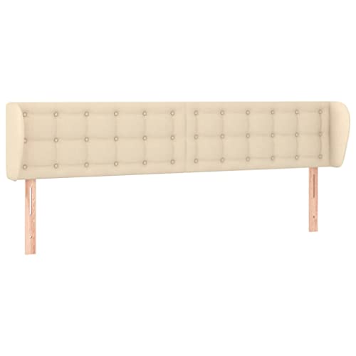 Eleganz Kopfteil mit Ohren Creme 203x23x78/88 cm - Stoffkopfteil für Bettgestelle, modernes Design, bequem & langlebig - Ideal für Schlafzimmer im Landhausstil Eleganz Kopfteil mit Ohren Creme 203x23x78/88 cm - Stoffkopfteil für Bettgestelle, modernes Design, bequem & langlebig - Ideal für Schlafzimmer im Landhausstil von Eleganz