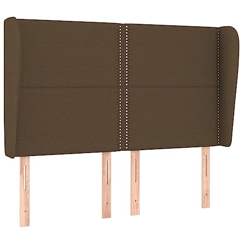 Eleganz Kopfteil mit Ohren - Dunkelbraunes Stoffkopfteil 147x23x118/128 cm für Betten & Schlafzimmer - Bequem und Stilvoll Eleganz Kopfteil mit Ohren - Dunkelbraunes Stoffkopfteil 147x23x118/128 cm für Betten & Schlafzimmer - Bequem und Stilvoll von Eleganz