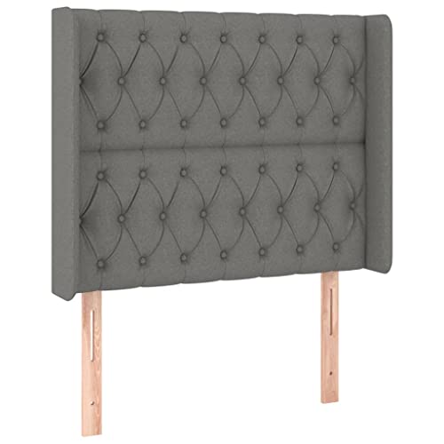 Eleganz Kopfteil mit Ohren Dunkelgrau 103x16x118/128 cm Stoff – Modernes Bettkopfteil für Schlafzimmer, Langlebig & Bequem, Ideal für Einrichtungen im Contemporary Style Eleganz Kopfteil mit Ohren Dunkelgrau 103x16x118/128 cm Stoff – Modernes Bettkopfteil für Schlafzimmer, Langlebig & Bequem, Ideal für Einrichtungen im Contemporary Style von Eleganz