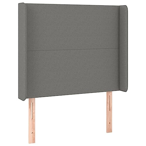Eleganz Kopfteil mit Ohren Dunkelgrau für Bett - Modernes Stoffdesign 103x16x118/128 cm - Bequemer Kopfschutz für Schlafzimmer Eleganz Kopfteil mit Ohren Dunkelgrau für Bett - Modernes Stoffdesign 103x16x118/128 cm - Bequemer Kopfschutz für Schlafzimmer von Eleganz