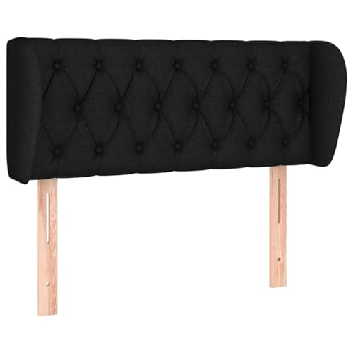 Eleganz Kopfteil mit Ohren Schwarz 103x23x78/88 cm Stoff - Hochwertiges Bettkopfteil für modernes Schlafzimmer, weicher Stoff, komfortable Ohren - Perfekte Ergänzung für Ihr Bett Eleganz Kopfteil mit Ohren Schwarz 103x23x78/88 cm Stoff - Hochwertiges Bettkopfteil für modernes Schlafzimmer, weicher Stoff, komfortable Ohren - Perfekte Ergänzung für Ihr Bett von Eleganz