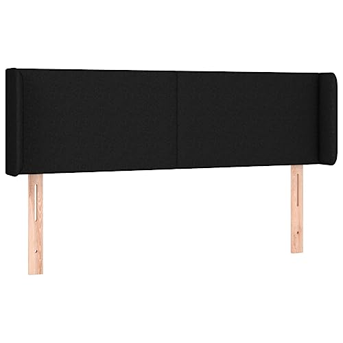 Eleganz Kopfteil mit Ohren Schwarz 147x16x78/88 cm - Premium Stoff Kopfteil für Betten, Modernes Design für Schlafzimmer, Langlebig und Bequem Eleganz Kopfteil mit Ohren Schwarz 147x16x78/88 cm - Premium Stoff Kopfteil für Betten, Modernes Design für Schlafzimmer, Langlebig und Bequem von Eleganz