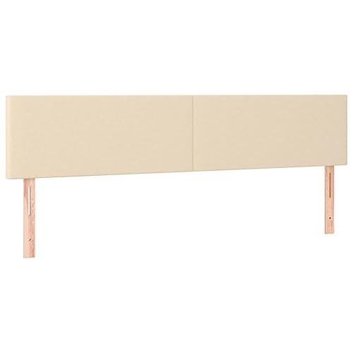 Eleganz Kopfteile 2 Stück Creme 100x5x78/88 cm - Hochwertiger Stoff für Betten & Zubehör, Langlebig und Bequem für Erholsamen Schlaf von Eleganz