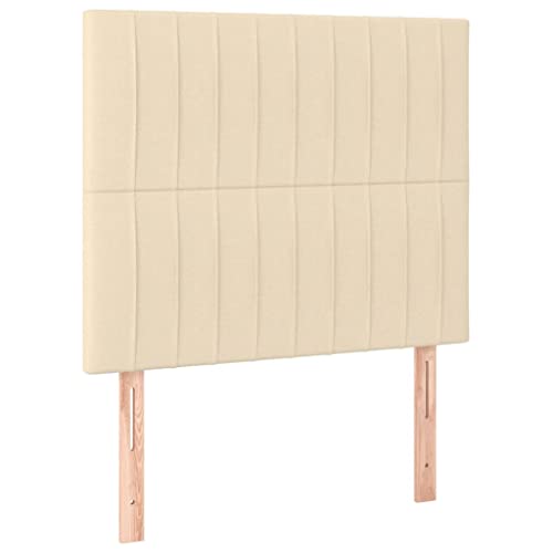 Eleganz Kopfteile 2 Stück Creme für Bett 90x5x78/88 cm - Hochwertiger Stoff, Luxus Design für Schlafzimmer, Leicht zu Reinigen Eleganz Kopfteile 2 Stück Creme für Bett 90x5x78/88 cm - Hochwertiger Stoff, Luxus Design für Schlafzimmer, Leicht zu Reinigen von Eleganz
