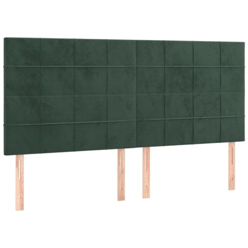 Eleganz Kopfteile 4 STK. Dunkelgrün 80x5x78/88 cm Samt - Luxuriöses Bettkopfteil für Schlafzimmer, weicher Samtstoff & Moderne Farbe Eleganz Kopfteile 4 STK. Dunkelgrün 80x5x78/88 cm Samt - Luxuriöses Bettkopfteil für Schlafzimmer, weicher Samtstoff & Moderne Farbe von Eleganz