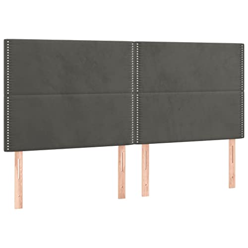 Eleganz Kopfteile 4 Stück Dunkelgrau 80x5x78/88 cm Samt – Luxus Kopfteil für Betten | Hochwertiger Samtstoff | Stilvolle Schlafzimmergestaltung Eleganz Kopfteile 4 Stück Dunkelgrau 80x5x78/88 cm Samt – Luxus Kopfteil für Betten | Hochwertiger Samtstoff | Stilvolle Schlafzimmergestaltung von Eleganz