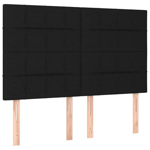 Eleganz Kopfteile 4 Stück Schwarz 72x5x78/88 cm Stoff - Hochwertige Bettkopfteile für Moderne Schlafzimmer, langlebig und einfach zu reinigen - Ideal für Betten & Zubehör Eleganz Kopfteile 4 Stück Schwarz 72x5x78/88 cm Stoff - Hochwertige Bettkopfteile für Moderne Schlafzimmer, langlebig und einfach zu reinigen - Ideal für Betten & Zubehör von Eleganz
