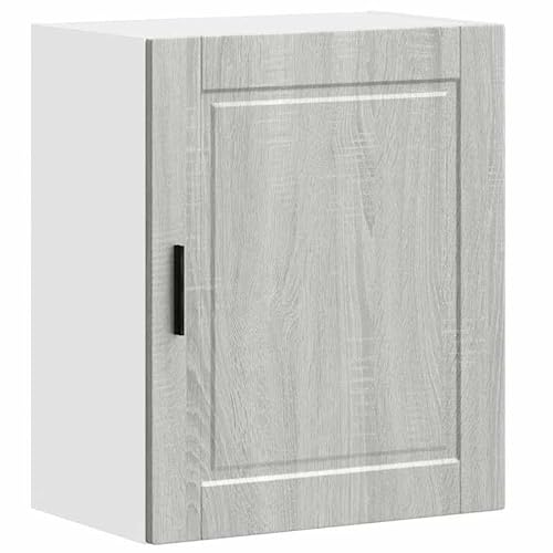 Eleganz Küchen-Hängeschrank Porto Grau aus Sonoma Holzwerkstoff - Moderner Küchenschrank für kleine Räume, platzsparend & langlebig von Eleganz