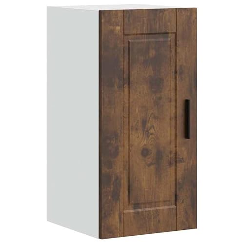 Eleganz Küchen-Hängeschrank Porto Räuchereiche Holzwerkstoff - Moderner Küchenschrank für Küchenzeile, Hochwertige Räuchereiche Optik, Starker Stauraum für Kochzubehör von Eleganz