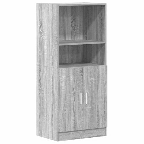 Eleganz Küchenschrank Grau Sonoma 57x41,5x131,5 cm - Moderner Küchenschränke aus Holzwerkstoff für kleine Küchen & Wohnküchen - Langlebig & Stilsicher von Eleganz