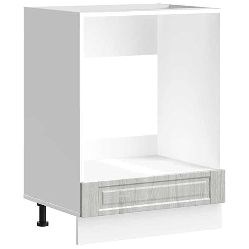 Eleganz Küchenschrank Porto Grau aus Sonoma Holzwerkstoff - Moderner Herdumbauschrank für kleine Küchen, langlebig & platzsparend von Eleganz