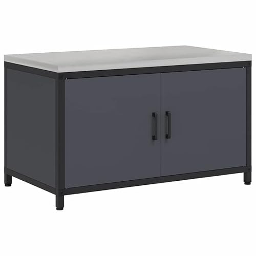 Eleganz Küchenschrank mit Tür aus Stahl - Küchenlagerregal mit Speicherfunktion in Anthrazit - Stabile Aufbewahrungslösung für Küchenutensilien Eleganz Küchenschrank mit Tür aus Stahl - Küchenlagerregal mit Speicherfunktion in Anthrazit - Stabile Aufbewahrungslösung für Küchenutensilien von Eleganz