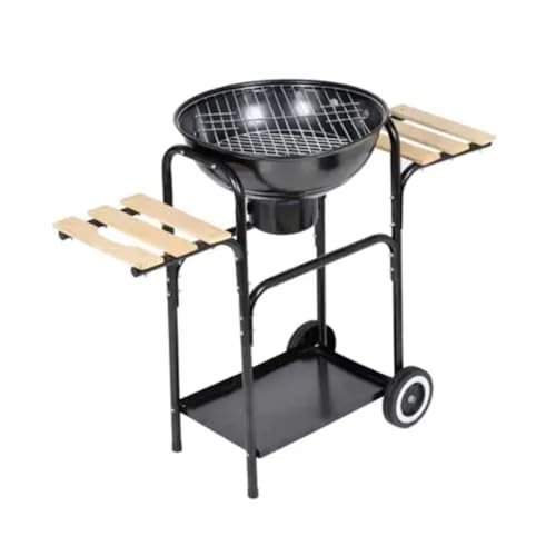 Eleganz Kugelgrill Nevada Holzkohle-Grill aus Stahl mit Lüftungsregler und Holz-Seitenablagen – Ideal für Garten und Outdoor-Grillen Eleganz Kugelgrill Nevada Holzkohle-Grill aus Stahl mit Lüftungsregler und Holz-Seitenablagen – Ideal für Garten und Outdoor-Grillen von Eleganz