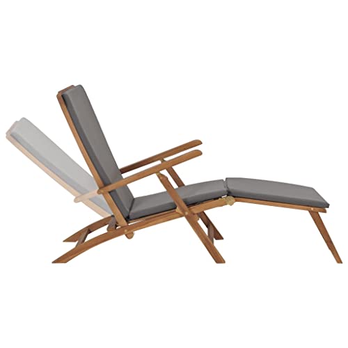 Eleganz Liegestuhl aus fein geschliffenem Teak-Hartholz mit wasserbasiertem Finish - Gartenbett für Terrasse & Garten - Langlebig & pflegeleicht von Eleganz