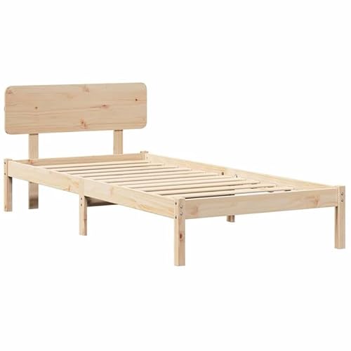 Eleganz Massivholz Kiefer Kopfteil 90x200 cm | Natur Bettgestell mit Kopfteil | Langlebig & Stilvoll | Perfekt für Schlafzimmer | Nachhaltiges Kiefernholz von Eleganz
