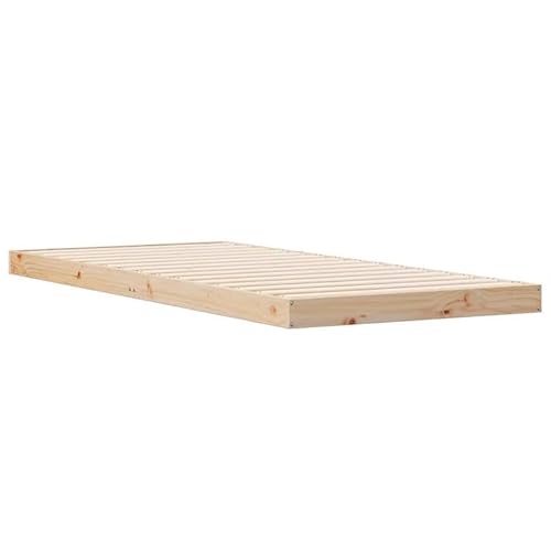 Eleganz Massivholz Kiefer Kopfteil 90x220 cm Natur Bodenbettgestell - Langlebig & Umweltfreundlich für EIN Gesundes Schlafzimmer von Eleganz