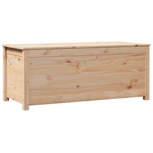 Eleganz Massivholz Kiefer Truhe 110x50x45,5 cm - Wohnzimmermöbel-Set aus unbehandeltem Kiefernholz - Natürlich & Langlebig für Gemütliches Wohnambiente von Eleganz