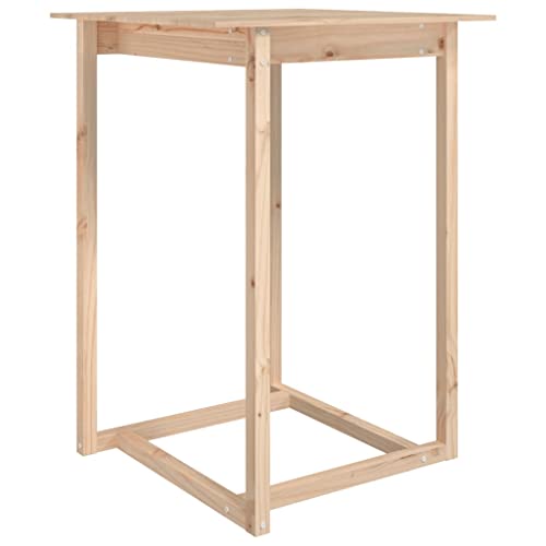 Eleganz Massivholz Tisch aus Kiefer 80x80x110 cm | Unbehandelt & Natürlich | Perfekt für Garten, Terrasse oder Wohnzimmer | Robust & Langlebig von Eleganz