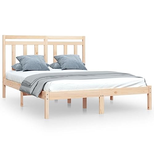 Eleganz Massivholzbett 120x190 cm - Naturbelassenes Bett für Schlafzimmer & Gastzimmer - Langlebig & Stabiles Holz - Perfekte Ergonomie für Erholsamen Schlaf von Eleganz