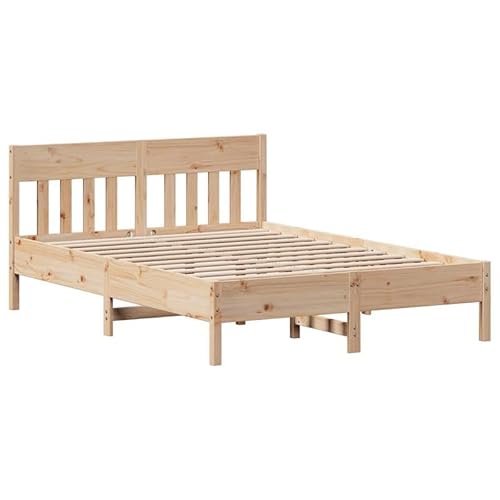 Eleganz Massivholzbett 140x190 cm Kiefernholz - Langlebiges Bettgestell ohne Matratze für Schlafzimmer - Natürliches Design für Erholsamen Schlaf Eleganz Massivholzbett 140x190 cm Kiefernholz - Langlebiges Bettgestell ohne Matratze für Schlafzimmer - Natürliches Design für Erholsamen Schlaf von Eleganz