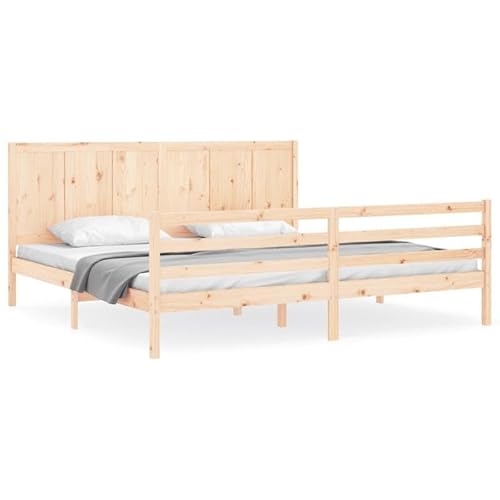 Eleganz Massivholzbett 200x200 cm mit Kopfteil - Modernes Landhausdesign für Schlafzimmer - Langlebig & Stabil - Natürliche Holzoptik für Erholsamen Schlaf Eleganz Massivholzbett 200x200 cm mit Kopfteil - Modernes Landhausdesign für Schlafzimmer - Langlebig & Stabil - Natürliche Holzoptik für Erholsamen Schlaf von Eleganz