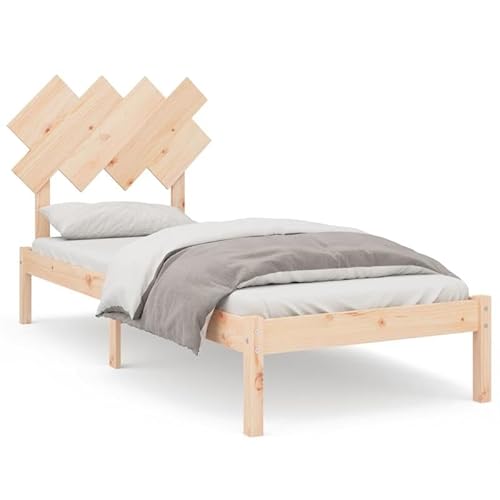 Eleganz Massivholzbett 90x190 cm - Naturbelassenes Bett aus Kiefernholz für Schlafzimmer - Langlebig & Stilvoll mit Unterbett-Stauraum - Perfekt für kleine Räume Eleganz Massivholzbett 90x190 cm - Naturbelassenes Bett aus Kiefernholz für Schlafzimmer - Langlebig & Stilvoll mit Unterbett-Stauraum - Perfekt für kleine Räume von Eleganz