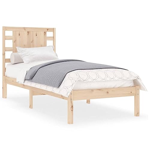 Eleganz Massivholzbett 90x190 cm - Robustes & Natürliches Bettgestell aus Massivholz für Schlafzimmer - Langlebig & Stilvoll - Perfekt für kleine Räume Eleganz Massivholzbett 90x190 cm - Robustes & Natürliches Bettgestell aus Massivholz für Schlafzimmer - Langlebig & Stilvoll - Perfekt für kleine Räume von Eleganz
