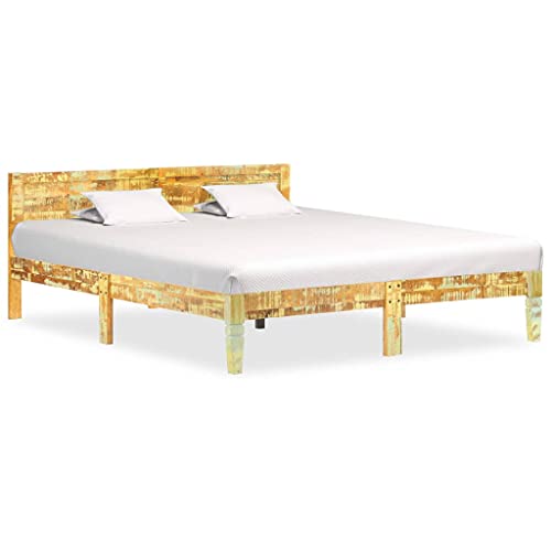 Eleganz Massivholzbett Altholz 180x200 cm - Doppelbett aus massiver Eiche mit rustikalem Design, langlebig & umweltfreundlich - Perfekt für Schlafzimmer im Landhausstil Eleganz Massivholzbett Altholz 180x200 cm - Doppelbett aus massiver Eiche mit rustikalem Design, langlebig & umweltfreundlich - Perfekt für Schlafzimmer im Landhausstil von Eleganz