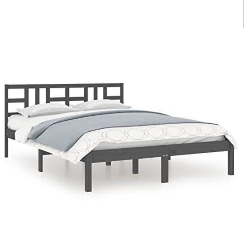 Eleganz Massivholzbett Grau 200x200 cm - Doppelbett aus massivem Holz für Schlafzimmer - Langlebig & Stilvoll - Perfekt für Moderne Einrichtung Eleganz Massivholzbett Grau 200x200 cm - Doppelbett aus massivem Holz für Schlafzimmer - Langlebig & Stilvoll - Perfekt für Moderne Einrichtung von Eleganz
