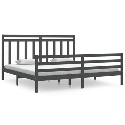 Eleganz Massivholzbett Grau 200x200 cm - Doppelbett aus massiver Eiche mit schlichtem Design für Schlafzimmer, langlebig & stabil - Modernes Landhausstil Bett für erholsamen Schlaf Eleganz Massivholzbett Grau 200x200 cm - Doppelbett aus massiver Eiche mit schlichtem Design für Schlafzimmer, langlebig & stabil - Modernes Landhausstil Bett für erholsamen Schlaf von Eleganz