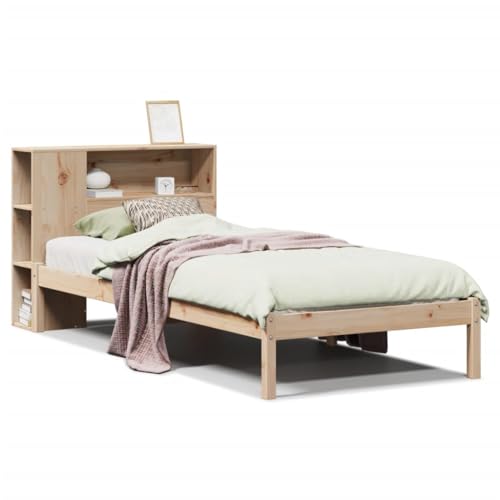 Eleganz Massivholzbett Kiefer 90x190 cm mit Regal - Stabiles Bettgestell ohne Matratze für Schlafzimmer | Natürliches Design, Langlebig & Umweltfreundlich Eleganz Massivholzbett Kiefer 90x190 cm mit Regal - Stabiles Bettgestell ohne Matratze für Schlafzimmer | Natürliches Design, Langlebig & Umweltfreundlich von Eleganz