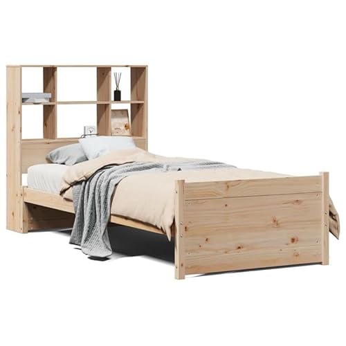 Eleganz Massivholzbett Kiefer 90x200 cm mit Regal - Langlebiges & Stabiles Bettgestell ohne Matratze für Schlafzimmer, Wohnheim oder Gastzimmer - Natürliche Kiefernholz-Optik für Gemütlichkeit Eleganz Massivholzbett Kiefer 90x200 cm mit Regal - Langlebiges & Stabiles Bettgestell ohne Matratze für Schlafzimmer, Wohnheim oder Gastzimmer - Natürliche Kiefernholz-Optik für Gemütlichkeit von Eleganz