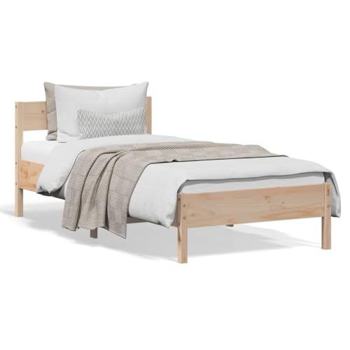 Eleganz Massivholzbett Kiefernholz 100x200 cm - Langlebiges & Stabiles Bettgestell ohne Matratze für Schlafzimmer | Natürliches Design für Erholsamen Schlaf Eleganz Massivholzbett Kiefernholz 100x200 cm - Langlebiges & Stabiles Bettgestell ohne Matratze für Schlafzimmer | Natürliches Design für Erholsamen Schlaf von Eleganz
