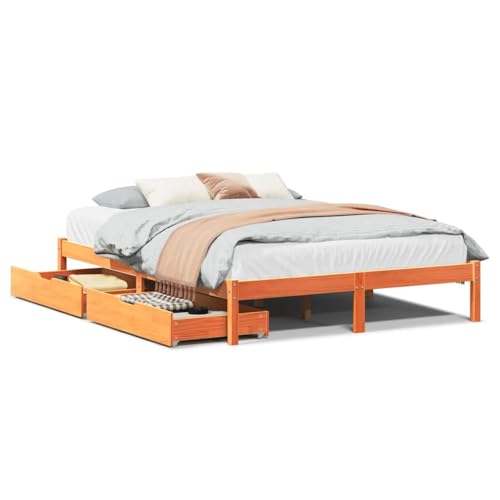 Eleganz Massivholzbett Kiefernholz 120x190 cm ohne Matratze | Natürliches Wachsbraun | Stabiles Bettgestell für Schlafzimmer | Langlebig & Umweltfreundlich Eleganz Massivholzbett Kiefernholz 120x190 cm ohne Matratze | Natürliches Wachsbraun | Stabiles Bettgestell für Schlafzimmer | Langlebig & Umweltfreundlich von Eleganz
