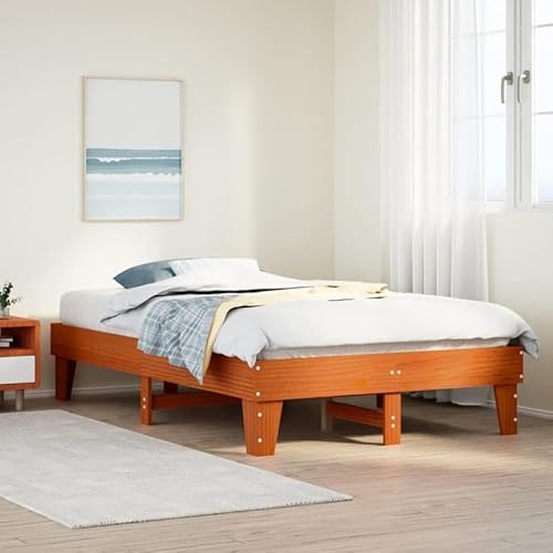 Eleganz Massivholzbett Kiefernholz 120x190 cm wachsbraun - Langlebiges & Stabiles Bettgestell ohne Matratze für Schlafzimmer | Natürliche Optik & Umweltfreundlich Eleganz Massivholzbett Kiefernholz 120x190 cm wachsbraun - Langlebiges & Stabiles Bettgestell ohne Matratze für Schlafzimmer | Natürliche Optik & Umweltfreundlich von Eleganz