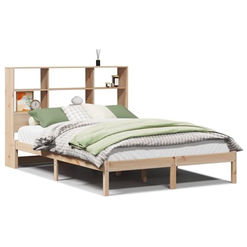 Eleganz Massivholzbett Kiefernholz 140x190 cm mit Regal - Langlebiges & Stabiles Bettgestell ohne Matratze für Schlafzimmer, Natürliches Design für Erholsamen Schlaf Eleganz Massivholzbett Kiefernholz 140x190 cm mit Regal - Langlebiges & Stabiles Bettgestell ohne Matratze für Schlafzimmer, Natürliches Design für Erholsamen Schlaf von Eleganz