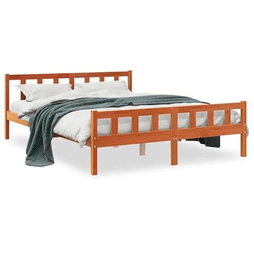 Eleganz Massivholzbett Kiefernholz 150x200 cm - Naturbelassenes Wachsbraun, Langlebig & Stabil für Schlafzimmer, Umweltfreundliches Design für Erholsamen Schlaf Eleganz Massivholzbett Kiefernholz 150x200 cm - Naturbelassenes Wachsbraun, Langlebig & Stabil für Schlafzimmer, Umweltfreundliches Design für Erholsamen Schlaf von Eleganz