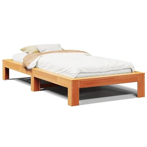Eleganz Massivholzbett Kiefernholz 75x190 cm ohne Matratze | Wachsbraun | Langlebig & Stilvoll für Schlafzimmer | Natürliches Design für Erholsamen Schlaf Eleganz Massivholzbett Kiefernholz 75x190 cm ohne Matratze | Wachsbraun | Langlebig & Stilvoll für Schlafzimmer | Natürliches Design für Erholsamen Schlaf von Eleganz