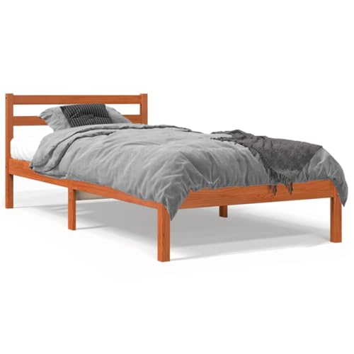 Eleganz Massivholzbett Kiefernholz 75x190 cm wachsbraun – Langlebiges Betten & Zubehör für Schlafzimmer, Natürliches Design für Erholsamen Schlaf Eleganz Massivholzbett Kiefernholz 75x190 cm wachsbraun – Langlebiges Betten & Zubehör für Schlafzimmer, Natürliches Design für Erholsamen Schlaf von Eleganz