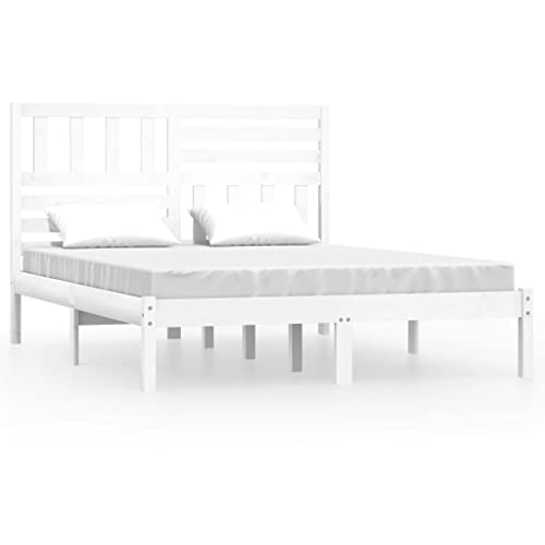 Eleganz Massivholzbett aus Kiefer 160x200 cm - Weißes Kopfteil für Schlafzimmer | Langlebig & Natürlich | Stilvolles Design für Erholsamen Schlaf Eleganz Massivholzbett aus Kiefer 160x200 cm - Weißes Kopfteil für Schlafzimmer | Langlebig & Natürlich | Stilvolles Design für Erholsamen Schlaf von Eleganz