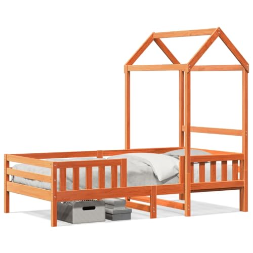Eleganz Massivholzbett mit Dach Kiefer 75x190 cm - Naturbelassenes Wachsbraun für Kinderzimmer & Dachgeschoss - Langlebige Holzqualität & Stauraumoptimierung Eleganz Massivholzbett mit Dach Kiefer 75x190 cm - Naturbelassenes Wachsbraun für Kinderzimmer & Dachgeschoss - Langlebige Holzqualität & Stauraumoptimierung von Eleganz