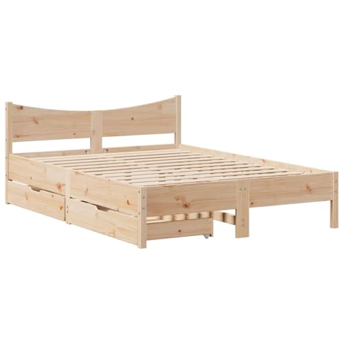 Eleganz Massivholzbett mit Schubladen 120x190 cm Kiefer – Langlebiges Kiefernholz-Bett mit Stauraum für kleine Räume | Robust & Natürlich Eleganz Massivholzbett mit Schubladen 120x190 cm Kiefer – Langlebiges Kiefernholz-Bett mit Stauraum für kleine Räume | Robust & Natürlich von Eleganz