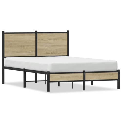 Eleganz Metallbett 120x200 cm Sonoma-Eiche - Stilvolles & stabiles Rahmenbett ohne Matratze für Schlafzimmer | Ideal für Moderne Wohnräume | Langlebig & einfach zu montieren Eleganz Metallbett 120x200 cm Sonoma-Eiche - Stilvolles & stabiles Rahmenbett ohne Matratze für Schlafzimmer | Ideal für Moderne Wohnräume | Langlebig & einfach zu montieren von Eleganz