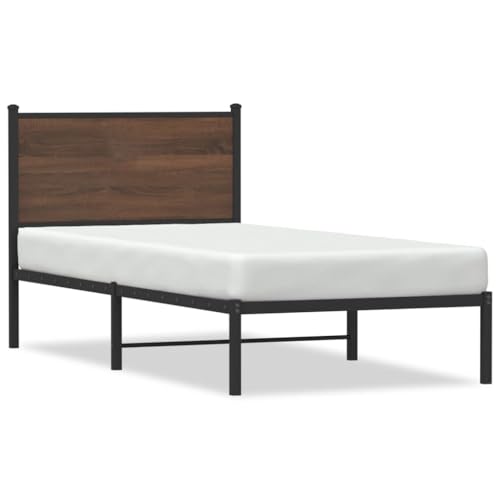 Eleganz Metallbett 90x190 cm Braun Eichen-Optik - Stabiles Rahmenbett ohne Matratze für Schlafzimmer & Gastzimmer - Langlebig & Stilvoll Eleganz Metallbett 90x190 cm Braun Eichen-Optik - Stabiles Rahmenbett ohne Matratze für Schlafzimmer & Gastzimmer - Langlebig & Stilvoll von Eleganz