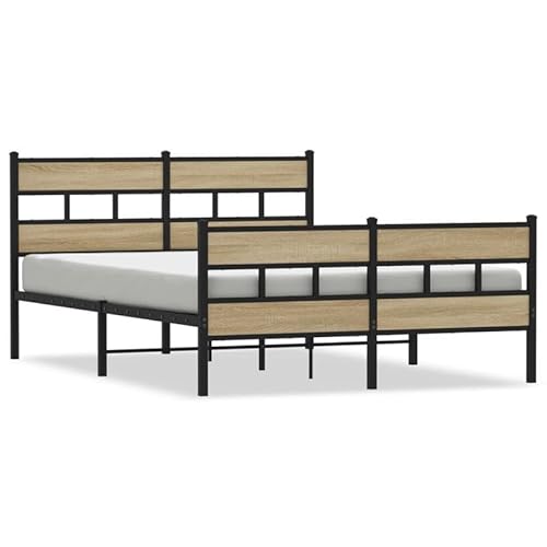 Eleganz Metallbett ohne Matratze 160x200 cm - Modernes Bettgestell in Sonoma-Eiche für Schlafzimmer | Stabile & Langlebige Rahmenkonstruktion | Ideal für Erwachsene & Gastzimmer Eleganz Metallbett ohne Matratze 160x200 cm - Modernes Bettgestell in Sonoma-Eiche für Schlafzimmer | Stabile & Langlebige Rahmenkonstruktion | Ideal für Erwachsene & Gastzimmer von Eleganz
