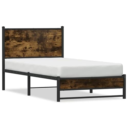Eleganz Metallbett ohne Matratze Räuchereiche 75x190 cm - Langlebiges & Stabiles Bettgestell für Schlafzimmer, Wohnheim oder Gastzimmer - Moderne Industriewohnung oder Loft Design Eleganz Metallbett ohne Matratze Räuchereiche 75x190 cm - Langlebiges & Stabiles Bettgestell für Schlafzimmer, Wohnheim oder Gastzimmer - Moderne Industriewohnung oder Loft Design von Eleganz