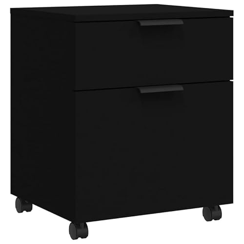 Eleganz Mobiler Aktenschrank mit Rollen - Kompakt 45x38x54 cm - Holzwerkstoff - Ideal für kleine Wohnungen & Homeoffice - Praktische Aufbewahrung von Eleganz